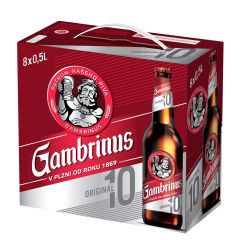 Gambrinus Originál 10 pivo výčepní světlé 8 x 0,5l (4l)