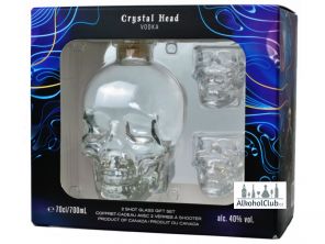 Vodka Crystal Head+2 sklo SHOT 40% 