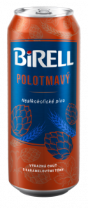 Birell Polotmavý, plech 0,5l