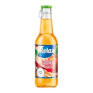 Relax 100% Jablko Víčko  0,25l SKLO